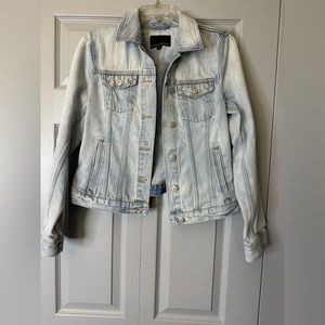 Womens Misses Banana Republic Denim Jean Trucker Jacket Sz Small